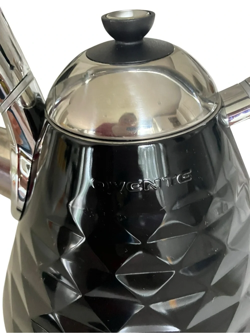 OVENTE Retro Electric Kettle, 1.7L Black Stainless Steel Tea Kettle, 1500W